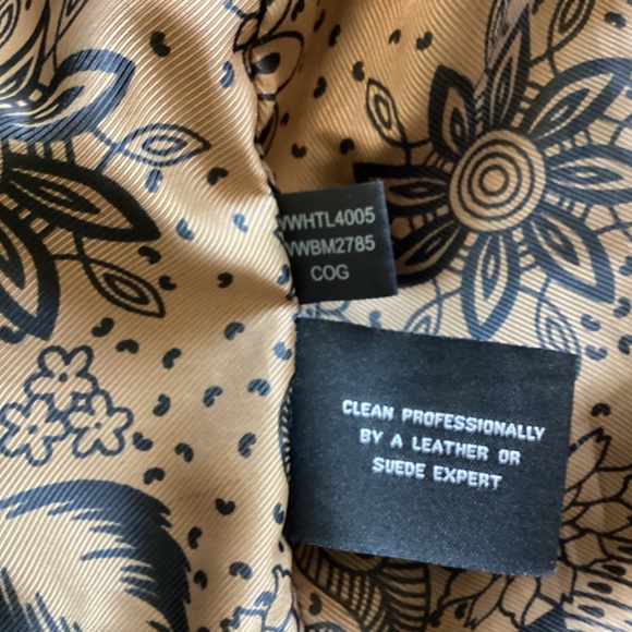 NEW BLACK RIVET CAMEL BROWN BIKER LEATHER JACKET SIZE S - Picture 15 of 16